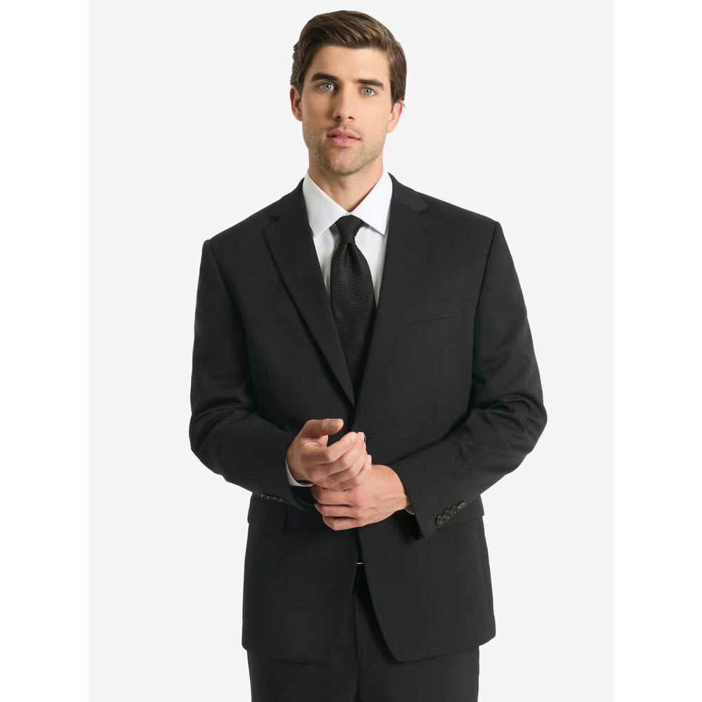 Chaps Men's Black Solid Classic Fit Tailored Suit Jacket Sizes 44S